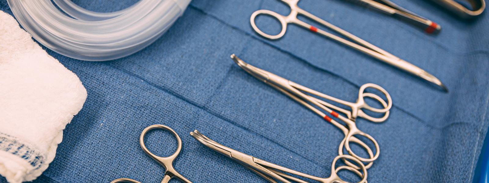 surgical instruments await a procedure