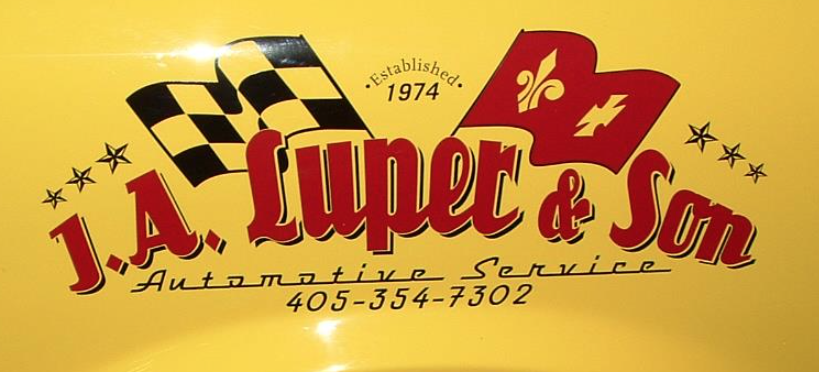 J.A. Luper and Son Automotive logo on car door