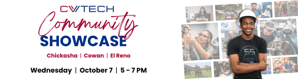 Community Night banner. All three campuses, October 7, 5-7PM.